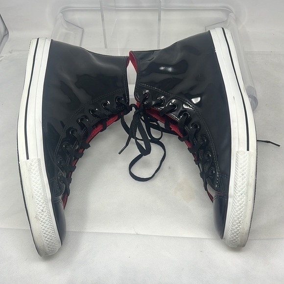 CONVERSE ALL STAR Sz 13 Mens Patent Leather Chuck Taylor Hightops Athletic Shoes - Picture 9 of 11